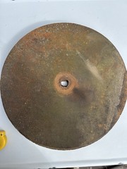 Vintage Set Of 4 Farm Implement Disc Plow Blade