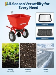 Heavy Duty 110lb Tow Behind Broadcast Spreader ATV Garden Tractor Seed Spreading