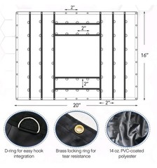 20 x 16 ft Lightweight Steel Flatbed Tarp 14 Ounce PVC-Coated Polyester…