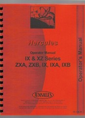 Hercules ZXA ZXB IX IXA IXB Engine Owners Operators Manual