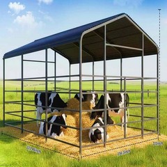 13x20ft Galvanized Livestock Shelter Metal Cattle Shed Steel Barn Horse Goat