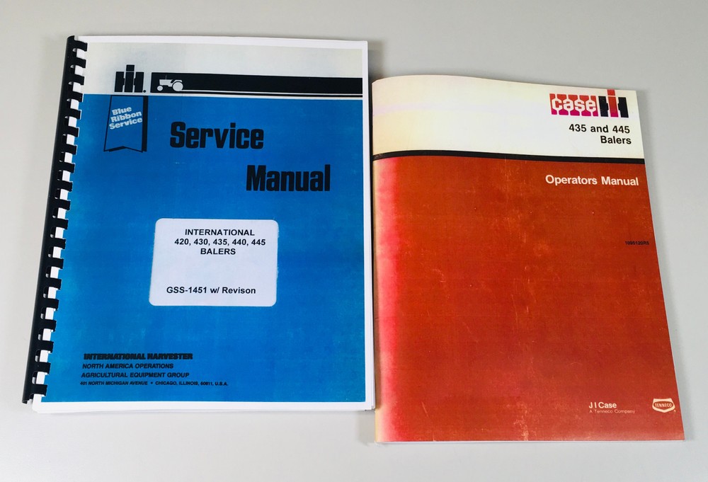 International 435 445 Baler Operators Owners Service Repair Shop Manual Case IH