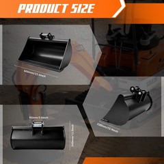 600mm Tilting Bucket for 1-2 Ton Mini Excavator Digger Attachment free shipping