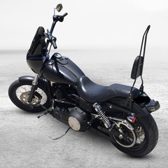 Detachable Black Sissy Bar Backrest for 06-up Dyna Street Bob FXDB