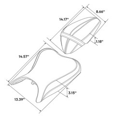 Rider Passenger Motorcycle Seat Kawasaki Ninja 400 EX400 2018-2023 Green Style B