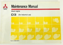 Maintenance Manual Diesel Engine D3 Industrial Heavy Equipment Mechanic Japan