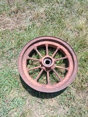 Vintage 1952 Firestone Steel Spoke Wheel Rim Farm Implement Tractor Part