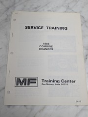 MF SERVICE TRAINING 1985 COMBINE CHANGES Manual Service Repair Maintenance Shop