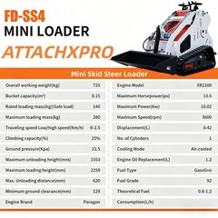 15 HP Mini Skid Steer Loader B&S Hydraulic System Electric Start W/ Trencher