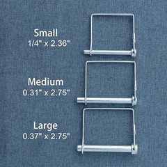 4 Pcs Zinc Plated Carbon Steel Trailer Coupler Pin, Square Safety Hitch Pin 1/4″