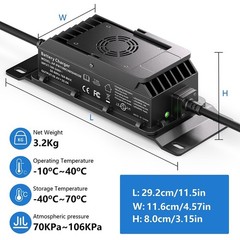48V 20A 58.4V Lithium Battery Charger for LiFePO4 Lithium Battery Fast Charging