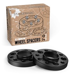 Stancemagic – 2Pcs 15Mm Black Hubcentric Wheel Spacers 5X112 66.6Mm Bore