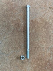 325-39 Bolt & Nylock Nut for Toro and Exmark, Wheel Fork Axle, 1/2″-13 X 9-1/2″