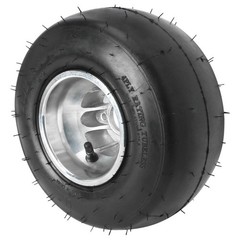 2 Pack 10×4.50-5″ Go Kart Tubeless Tires Aluminum 3 Lug Racing Slick Wheels