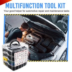 1295pc Car Push Retainer Clips & Auto Fasteners Assortment Kit Removal Tools Set