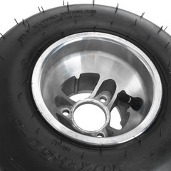 2 Pack 10×4.50-5″ Go Kart Tubeless Tires Aluminum 3 Lug Racing Slick Wheels