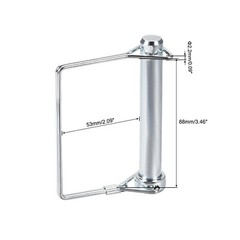1/2″ Dia Trailer Coupler Pin 3-15/16″ Long Square Pto Pin