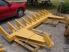 dozer blade root rake, 116″ wide, 1120 lbs AR400 steel NEW, USA Attachments