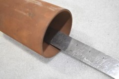 STEEL CYLINDER CONCAVE SLEEVE 3.5″ OD, 2.23″ BORE, 2″ DEPTH X .85″ DEPTH