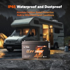 LiTime 12V 140Ah Bluetooth Low Temp LiFePO4 Lithium Battery 1920W For RV Marine