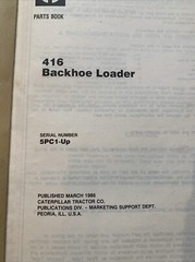 Caterpillar Parts Manual 416 Backhoe Loader 5PC1-Up HEBP1576