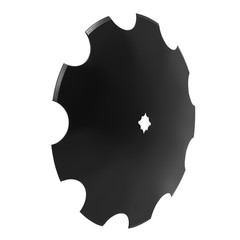 1 pcs 18″ Disc Harrow Blade 3.5mm 9-Gauge Notched For 1″ OR 1-1/8″ Square Axle
