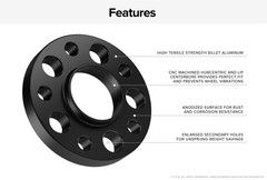 Stancemagic – 2Pcs 15Mm Black Hubcentric Wheel Spacers 5X112 66.6Mm Bore