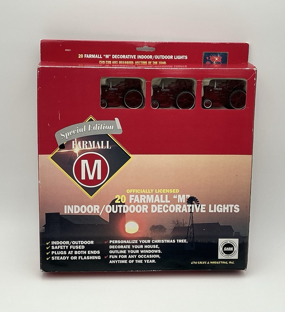 Farmall M Indoor/Outdoor Decorative Tractor Lights NIB Set 20