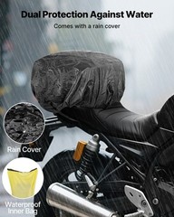 Motorcycle Tail Bag, 30 L Motorcycle Rear Seat Bag with Waterproof Rain Cover, O