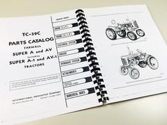 International Farmall Super A Av Tractor Service Manual Parts Catalog Set Repair
