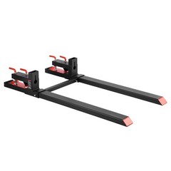 VEVOR 4000 lbs Clamp on Pallet Forks 60-Inch Tractor Forks with Stabilizer Bar
