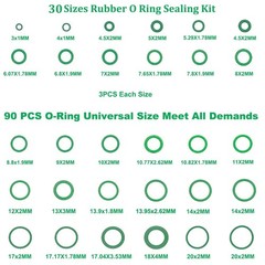 195PCS A/C Seal Kit,Ac O Ring Assortment Kit, AC Gasket Seal Kit, Automo