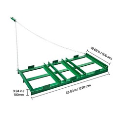 Drag Harrow 4 ft Heavy Duty Tow Behind Drag Harrow Driveway Grader Rake