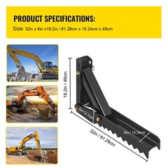 VEVOR 32″ Backhoe Thumb 1/2″ Steel Plate Excavator Universal Claw for Tractor