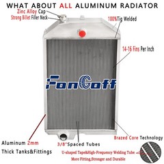 Full Aluminum 4-Row 70mm Radiator Fit John Deere 4440 AR79501 RE21897 US