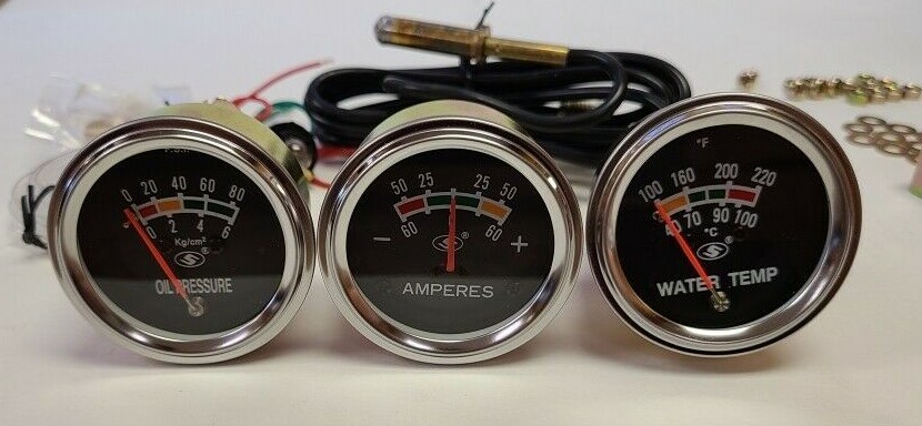 New Gauge Set For ALLIS CHALMERS Tractor B C CA G WC WD WD45 Temp Amp Oil