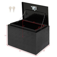24 “Aluminum Five Pattern Toolbox Single Lock Black