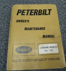 1979-1980 Peterbilt 282 352 352H Truck Shop Service Repair Manual