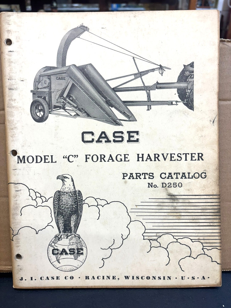VINTAGE CASE MODEL C FORAGE HARVESTER PARTS CATALOG NO. D250 1952 tractor 120 Pg