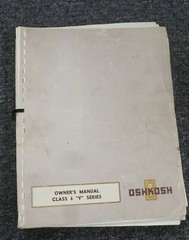 1979-1980 Oshkosh V715-R3C Motorhome RV Parts Catalog Operator & Service Manual