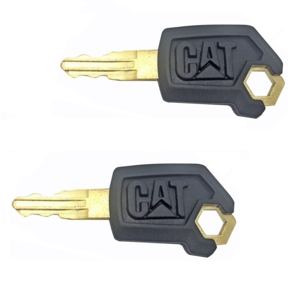 2 CAT Caterpillar Heavy Equipment Ignition Keys 5P8500 with Logo Ships Free!