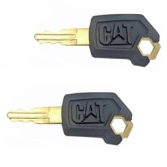 2 CAT Caterpillar Heavy Equipment Ignition Keys 5P8500 with Logo Ships Free!