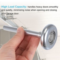10pcs 1.8″ Zinc-Plated Steel Garage Door Rollers 4.25″ Long Stem Silver