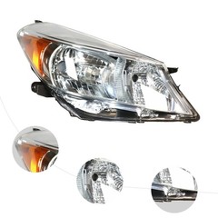 Toyota Yaris/Vitz 12-14 Hatch Halogen Headlight Black Clear Lens Right Pass Side