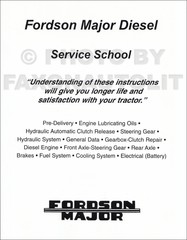 Fordson Major Tractor Shop Manual Diesel Service 1945-1947 1948 1950 1951 1952
