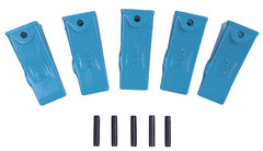 5PK X156L Long Bucket Teeth + 156LPN Long Pins Compatible with Takeuchi TB135 TB
