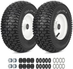 15×6.00-6 Rubber Lawn Tire and Wheel, 2 Pcs Replacement 15×6-6nhs Riding