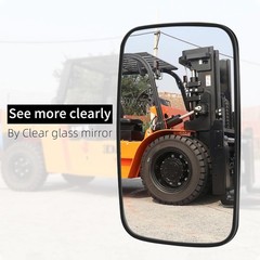 9X5.5In Universal Forklift Mirrors – Adjustable Glass Mirror for Truck, Tractor,