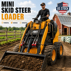 13.5HP Mini Skid Steer Loader Stand-On Loader RATO Gas Engine Bucket Free Ship