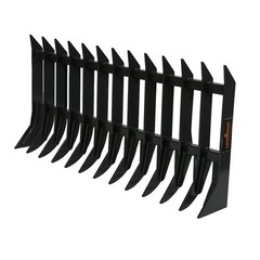 LandHonor 72in Heavy Root Rake SSQA Skid Steer Brush Debris Remove Attachment